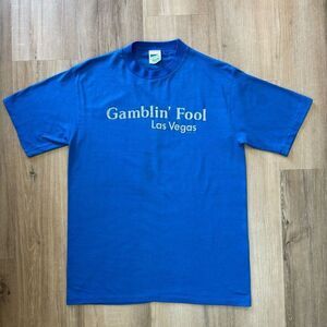 Vintage 1982 Carolina Pacific Gamblin Fool Las Vegas Single Stitch T-Shirt XL